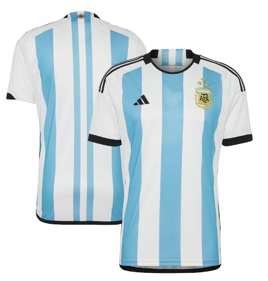 Camisa da Argentina com 3 Estrelas