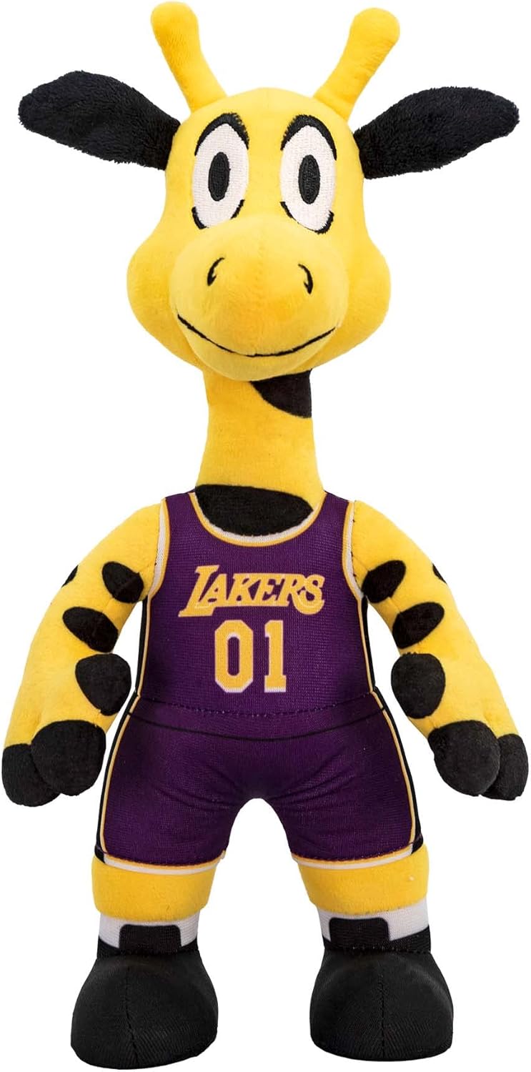 Mascote Lakers NBA Girafa Pelúcia 25cm