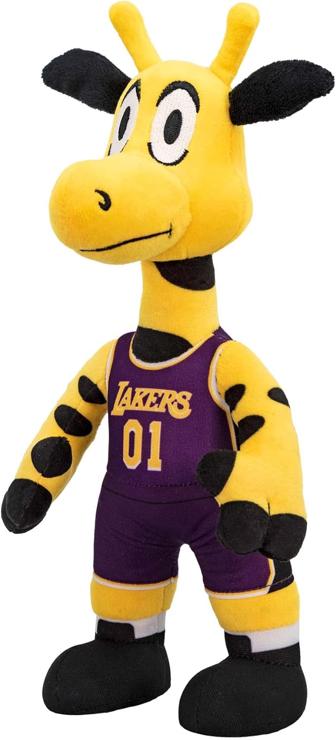 Mascote Lakers NBA Girafa Pelúcia 25cm