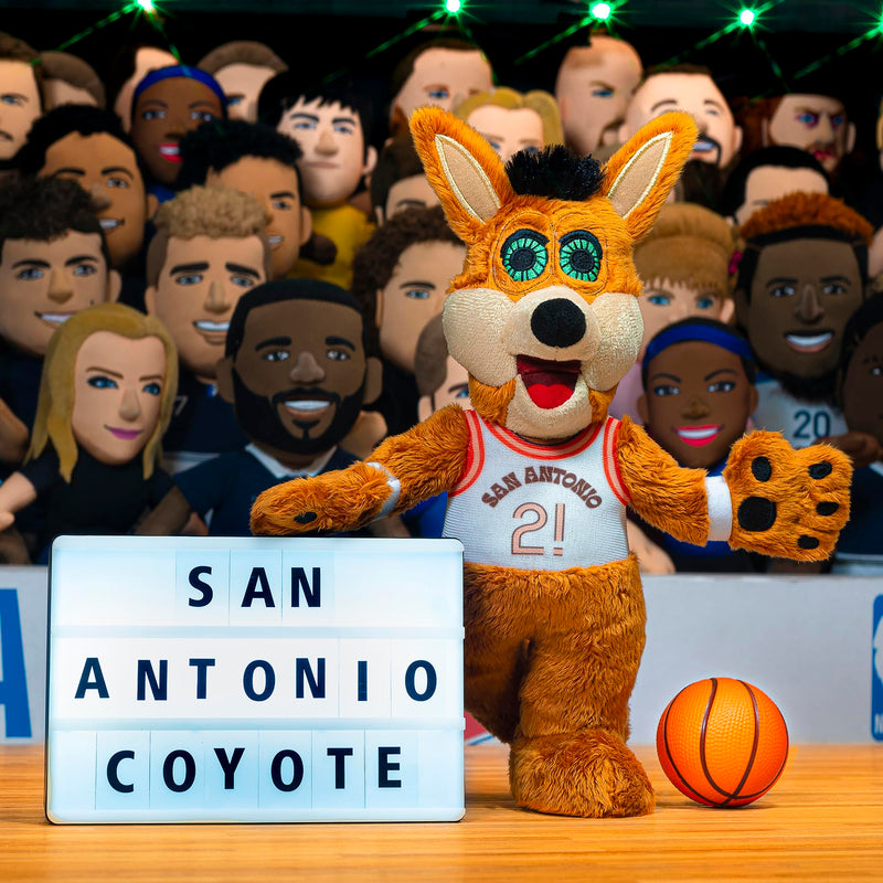 Mascote da NBA San Antonio Spurs Coyote Pelúcia 25cm