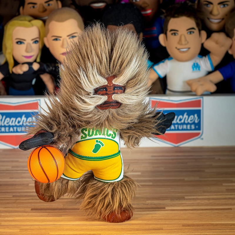 Mascote Seattle Super Sonics NBA Squatch Pelúcia 25cm