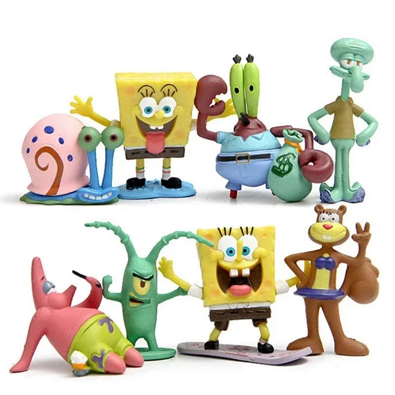 Miniatura Bob Esponja - 8 Peças