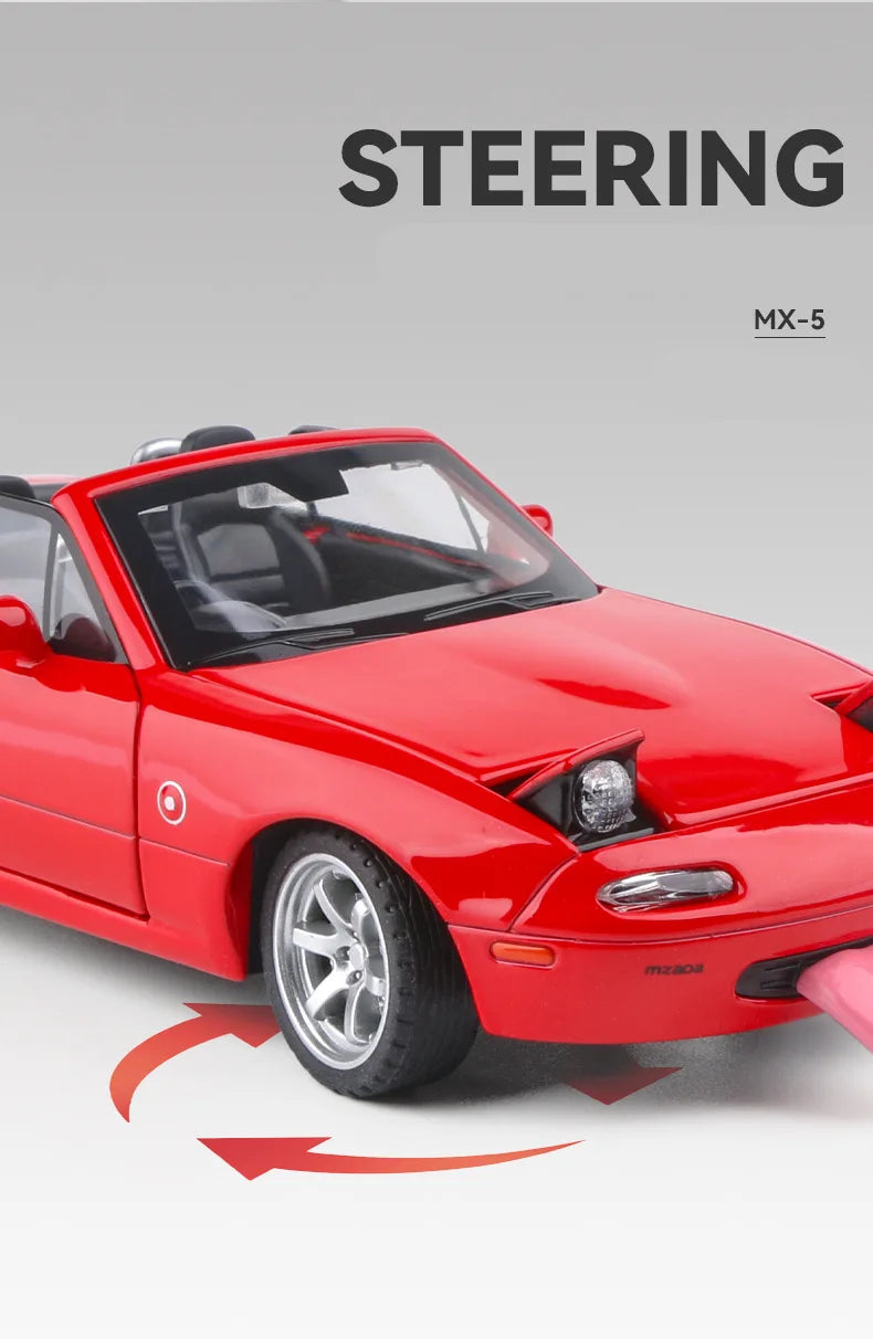 Miniatura de Carro Conversível MX-5 Esportivo em Miniatura - Escala 1:32