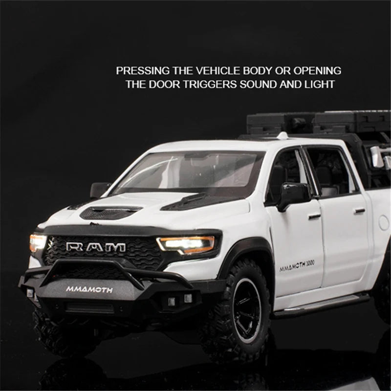 Miniatura de Carro Caminhonete DODGE Ram Mammoth 1000 TRX Escala 1:32